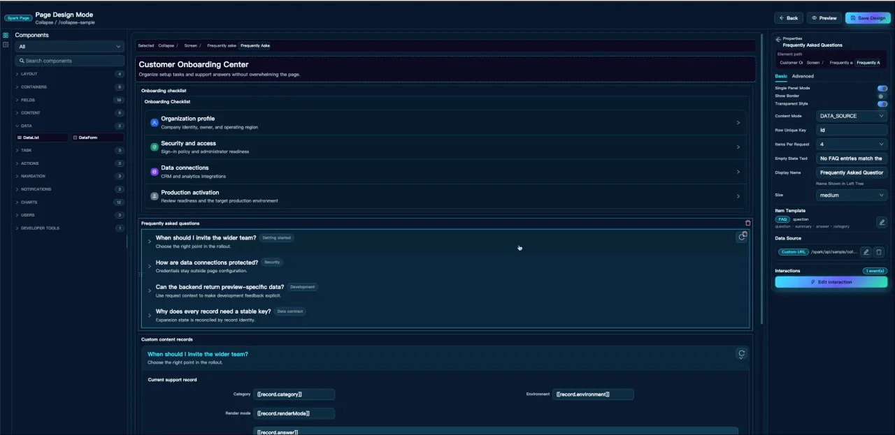 测试 Collapse 数据源