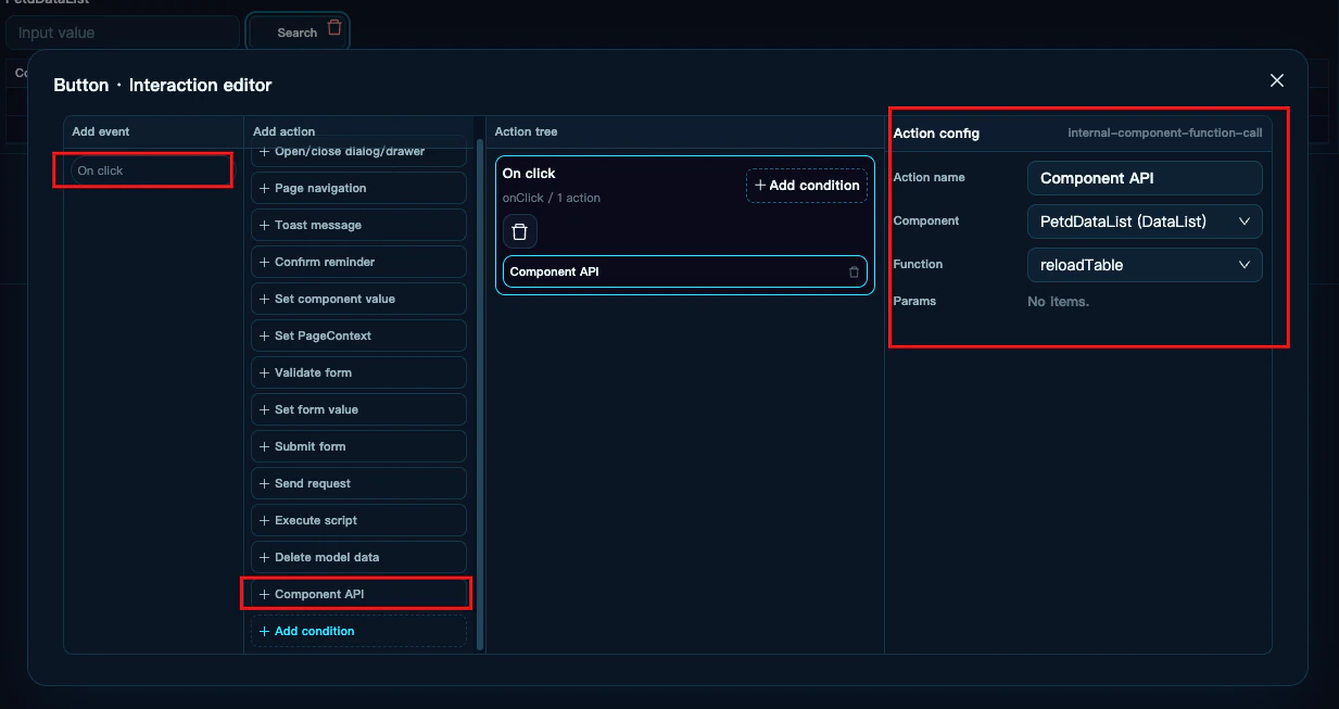Add Search OnClick Event