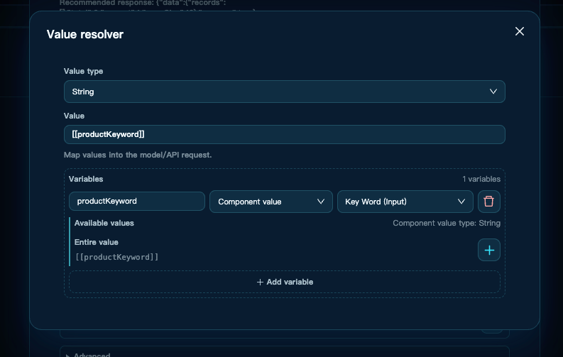 Add a ProTable variable