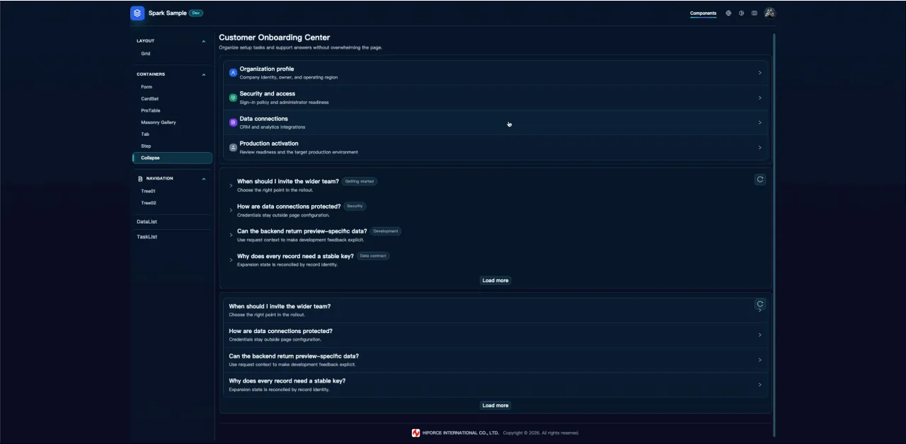 Comportement du Collapse lors de l'exécution